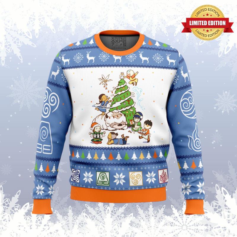 Avatar the Last Airbender Christmas Time Ugly Sweaters For Men Women