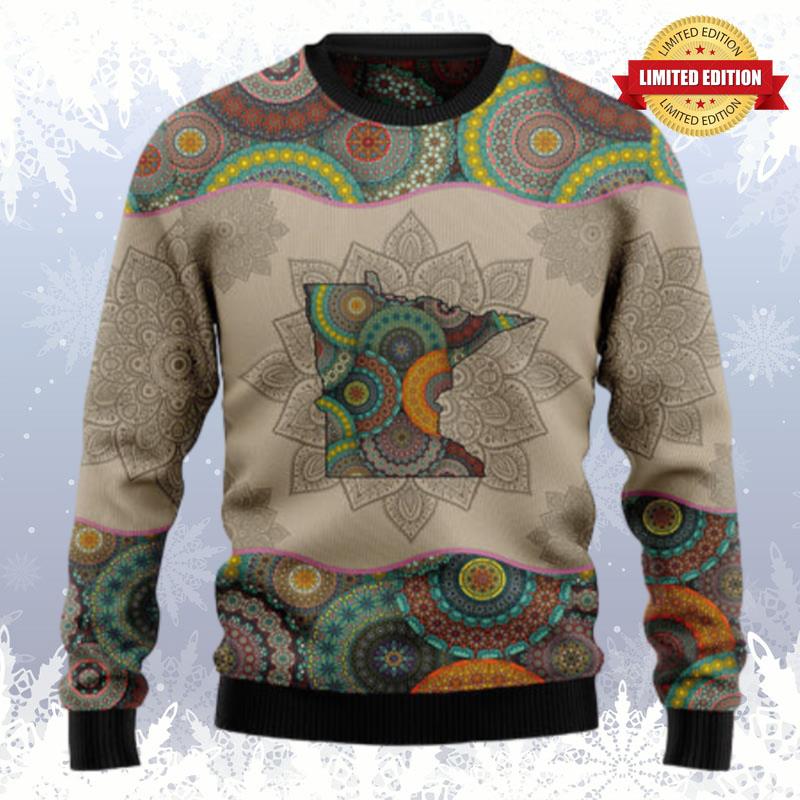 Awesome Minnesota Mandala Ugly Sweaters For Men Women