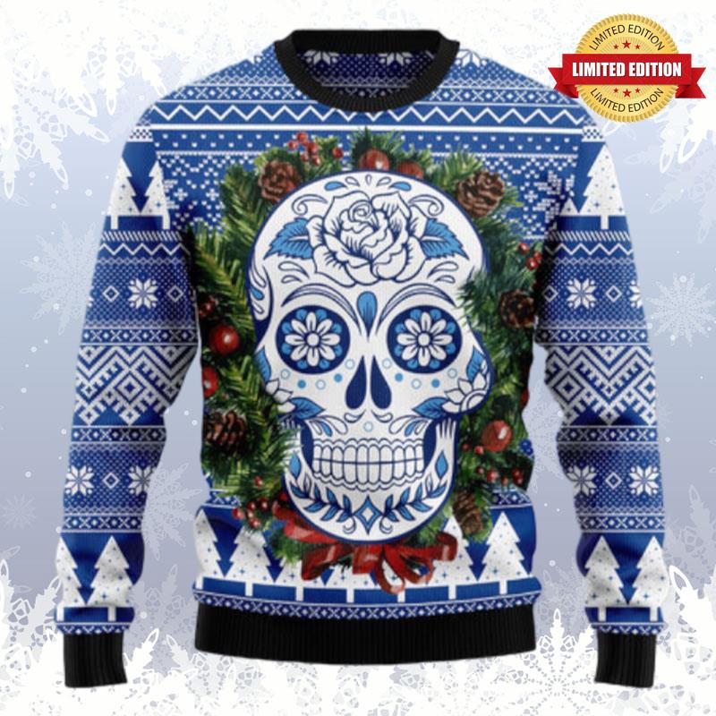 Awesome Sugar Skull G5106 Ugly Christmas Sweater unisex womens & mens