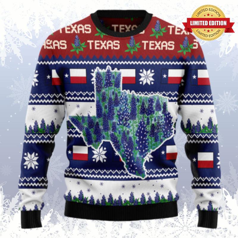 Awesome Texas Bluebonnet Ugly Sweaters For Men Women
