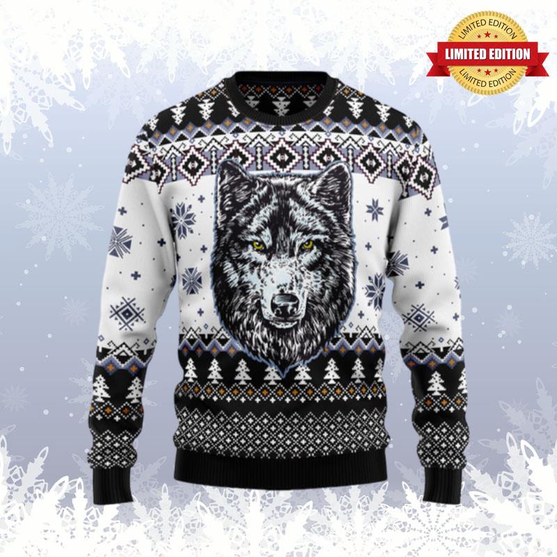Awesome Wolf 2 Ugly Sweaters For Men Women
