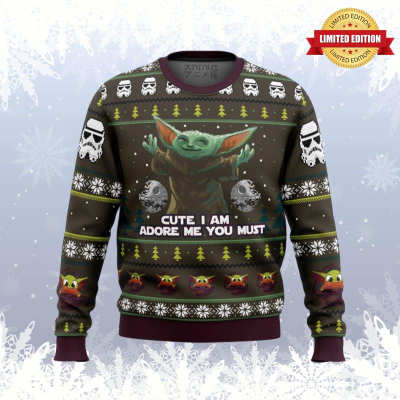 Baby Yoda Cute Mandalorion Star Wars Ugly Sweaters For Men Women