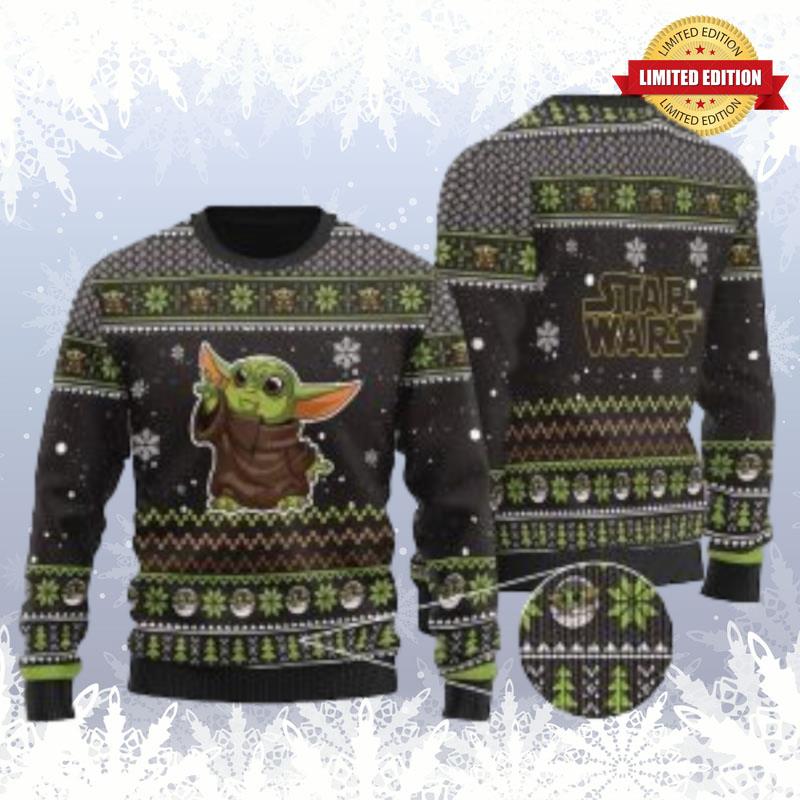 Baby Yoda Star Wars Christmas Ugly Sweaters For Men Women