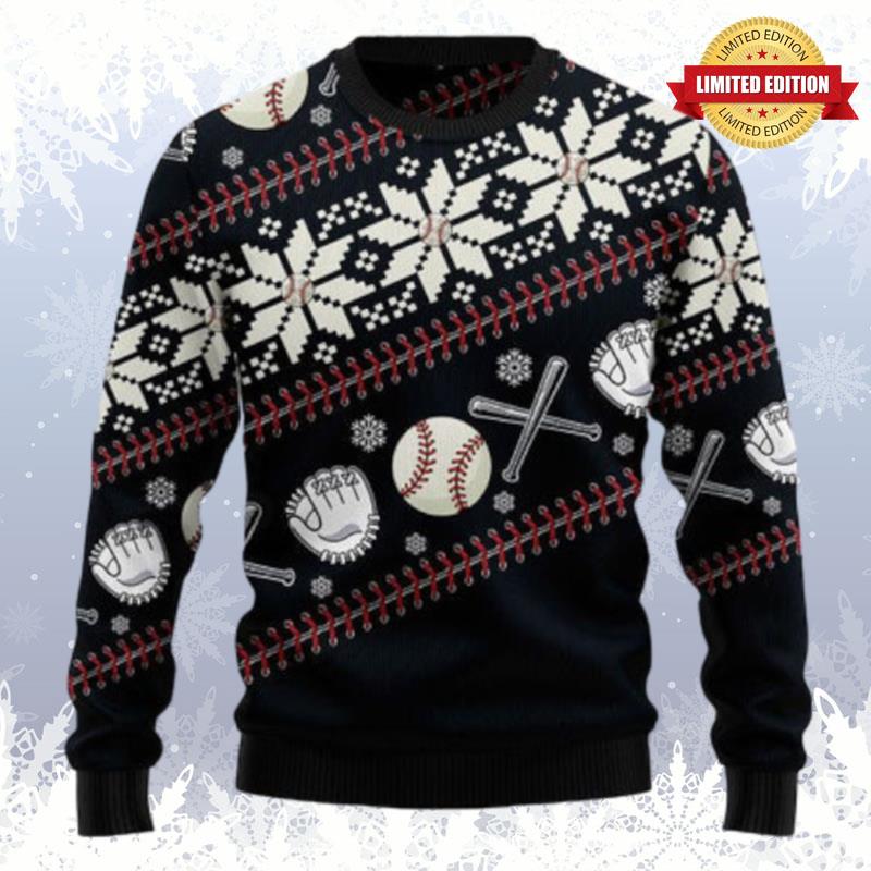 Baseball Christmas T810 Ugly Sweaters For Men Women