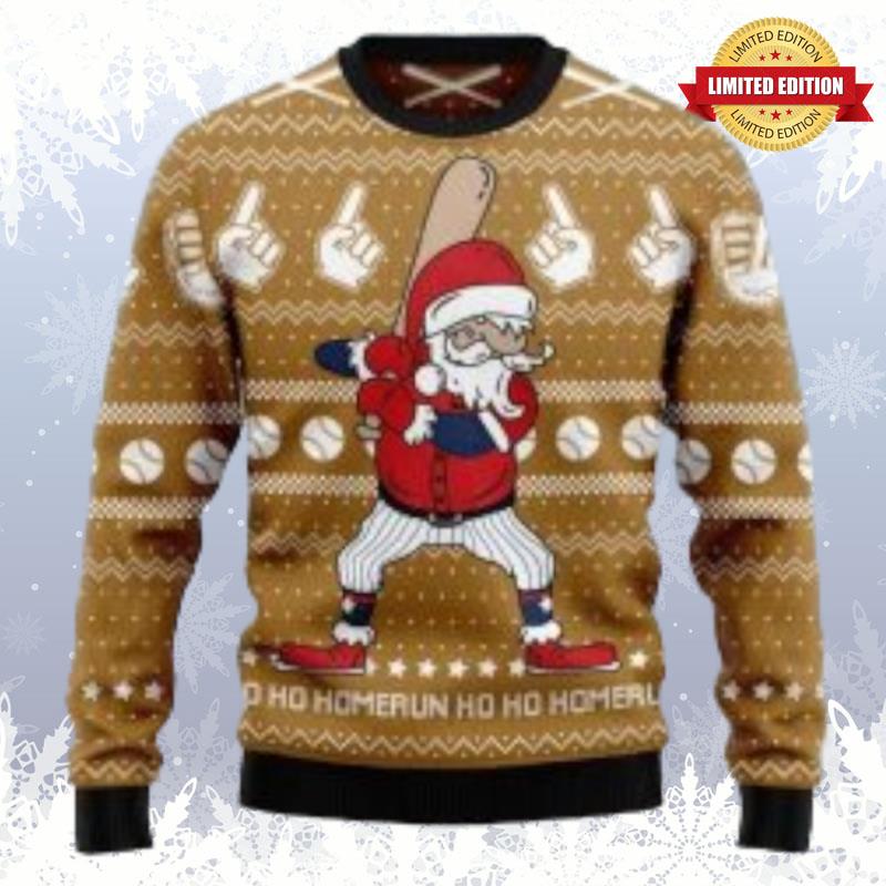 Baseball Ho Ho Homerun Ugly Sweaters For Men Women