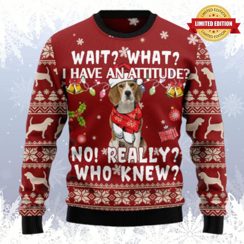 Beagle Attitude Ugly Sweaters For Men Women