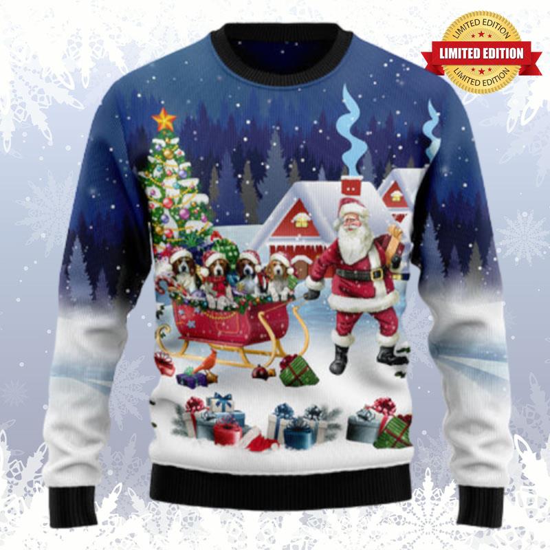 Beagle Santa Sled Ugly Sweaters For Men Women