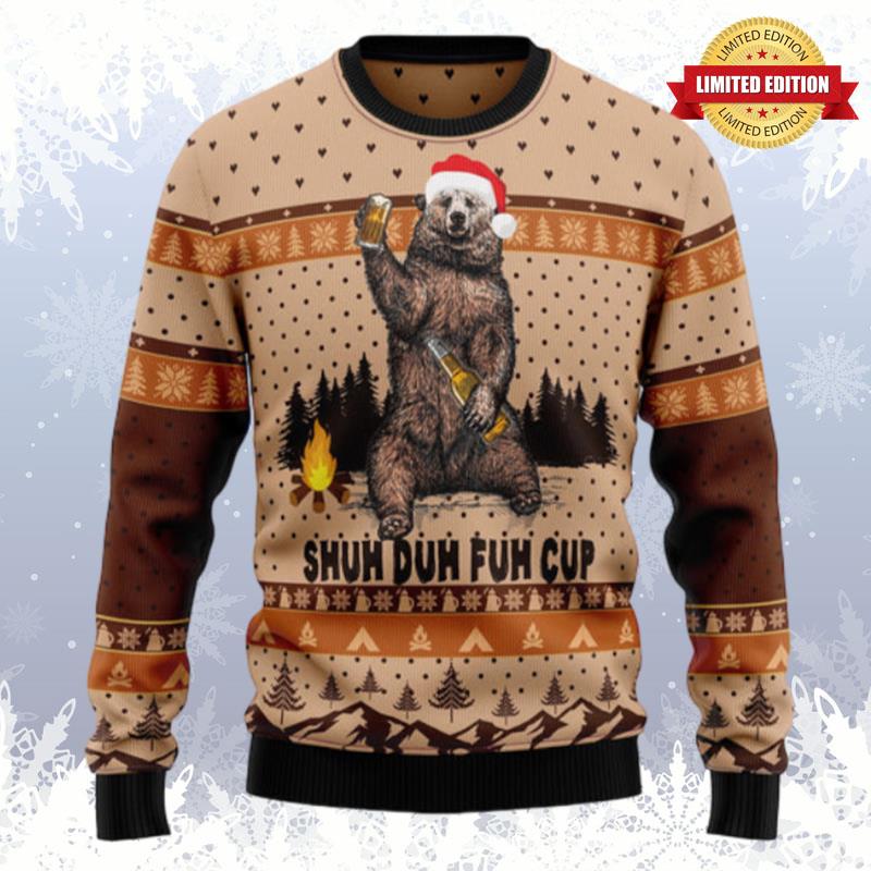 Bear Camping Christmas Ugly Sweaters For Men Women