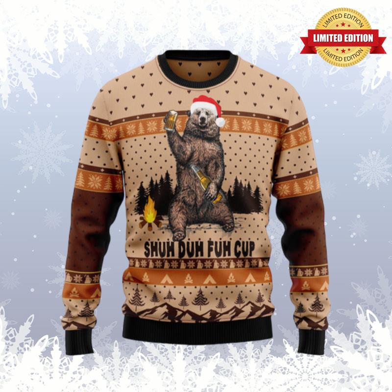 Bear Camping Christmas Ugly Sweaters For Men Women