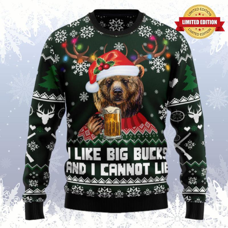 Bear Hunting And Beer Ugly Sweaters For Men Women