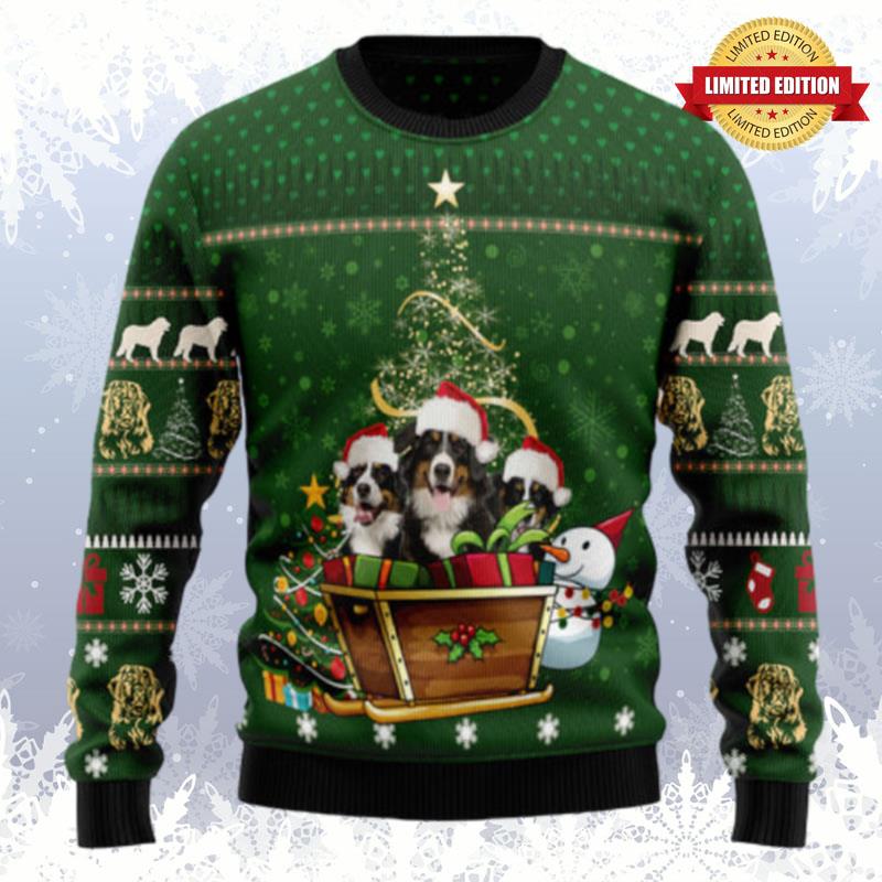 Bernese Mountain Dog Group Xmas Ugly Sweaters For Men Women