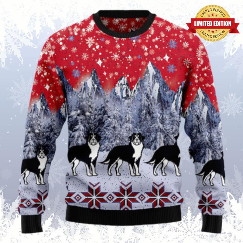 Bernese Mountain Dog Snow Ugly Sweaters For Men Women