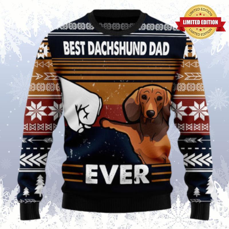 Best Dachshund Dad Ever Ugly Sweaters For Men Women