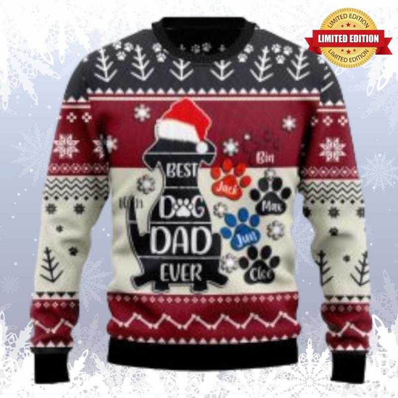 Best Dog Dad Ever Ugly Sweaters For Men Women