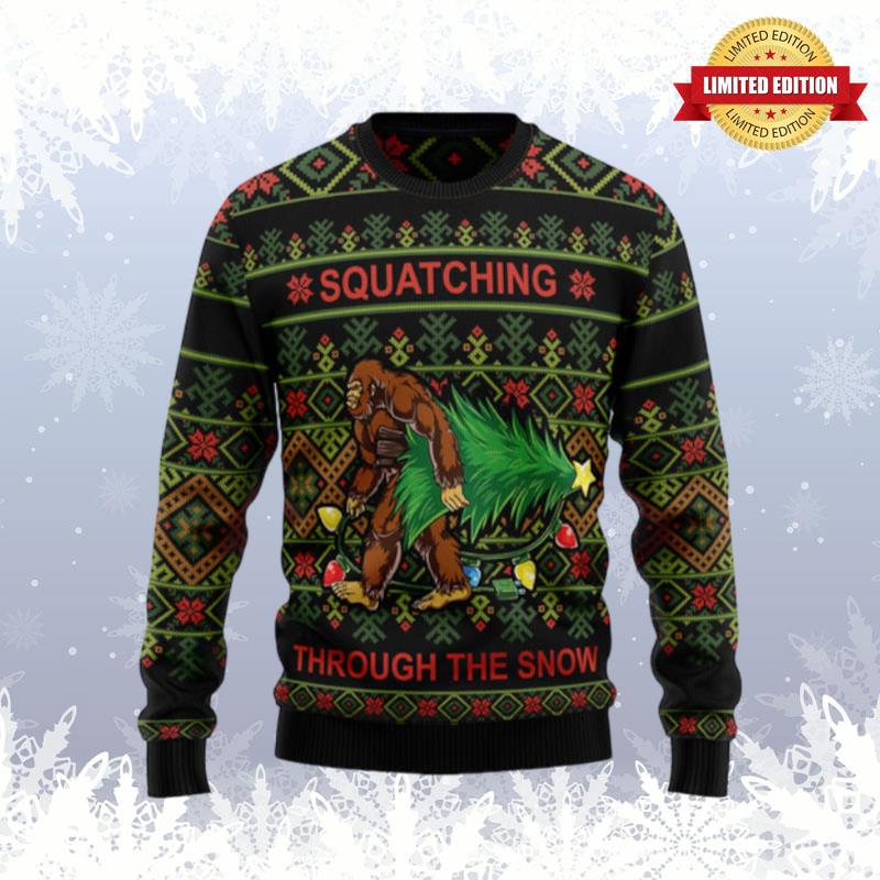 Bigfoot Snow Ugly Sweaters For Men Women