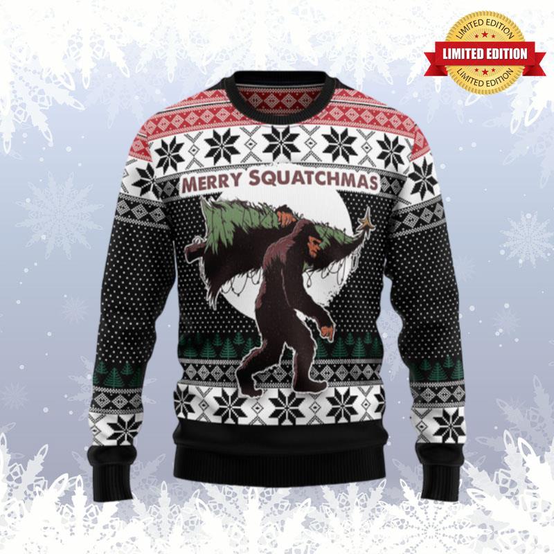 Bigfoot Squatchmas Ugly Sweaters For Men Women