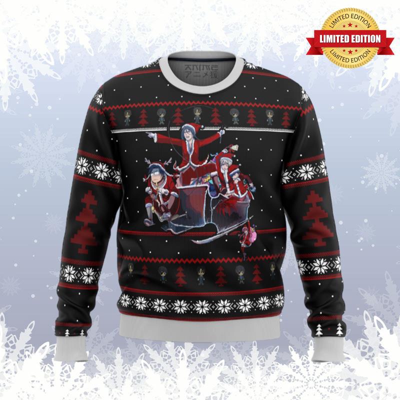 Black Butler Holiday Ugly Sweaters For Men Women