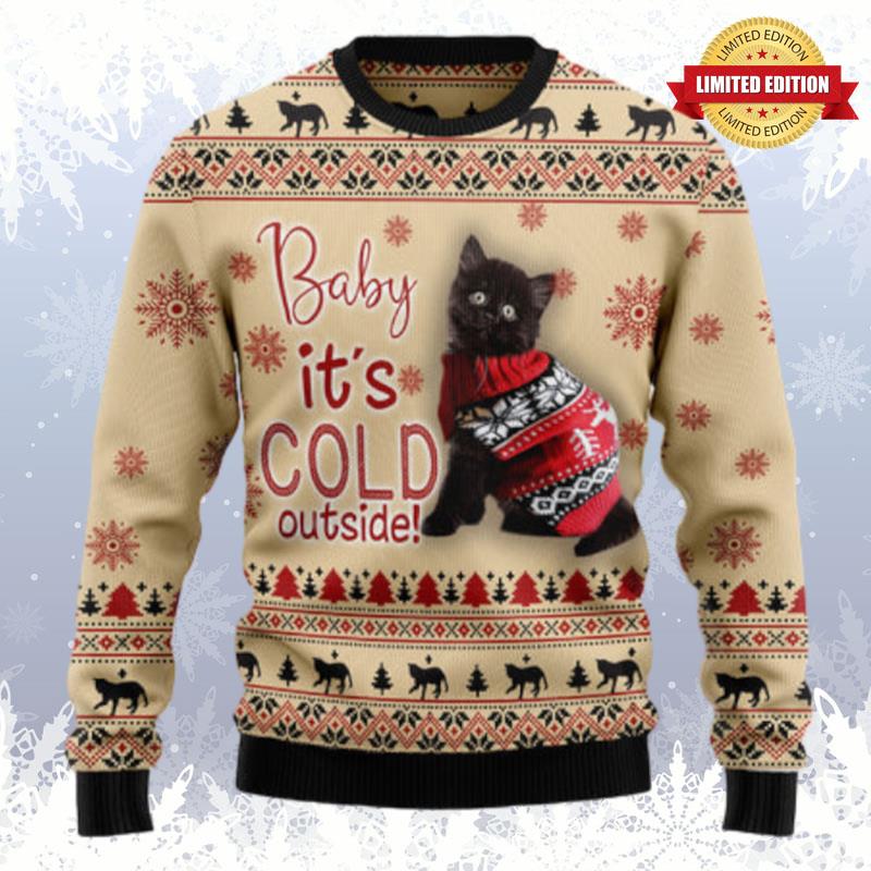 Black Cat Baby Ugly Sweaters For Men Women