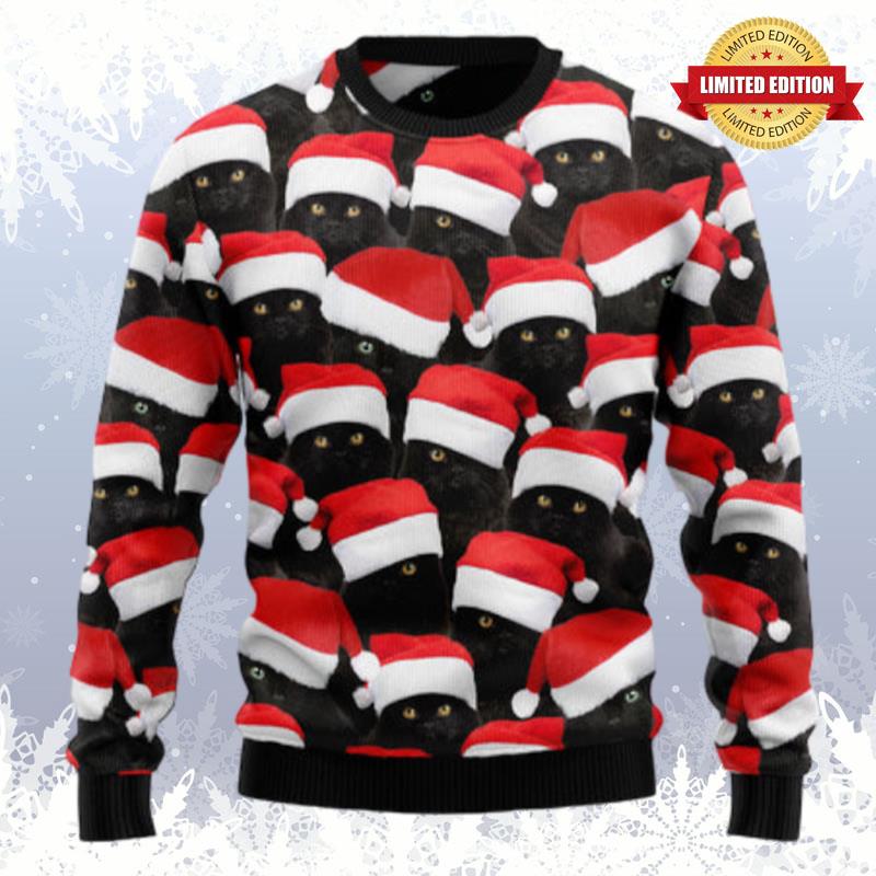 Black Cat Group Ugly Sweaters For Men Women