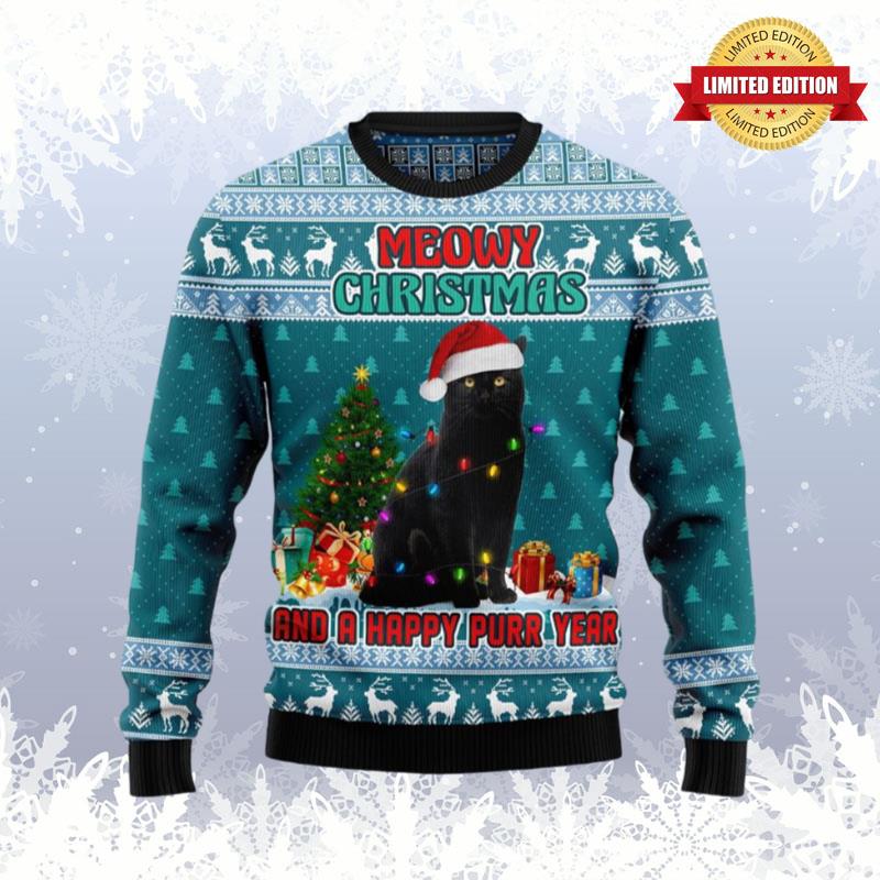 Black Cat Love Camping Ugly Sweaters For Men Women - RugControl