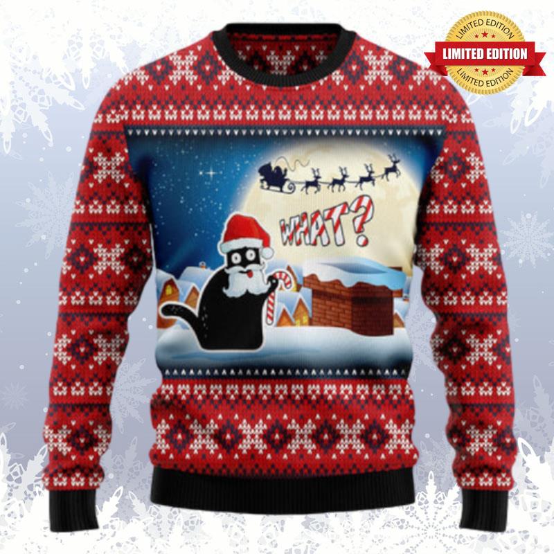 Black Cat What Ugly Sweaters For Men Women