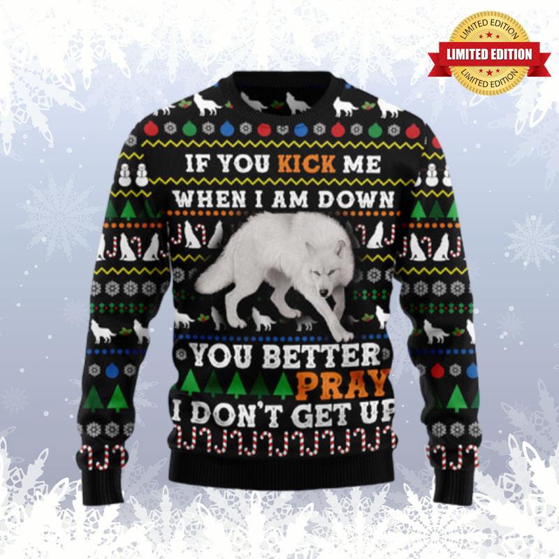 Blue Snow Awesome Wolf Ugly Sweaters For Men Women