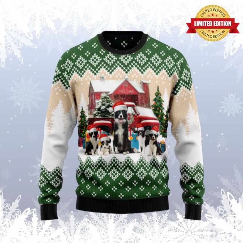 Border Collie Let It Snow Ugly Sweaters For Men Women