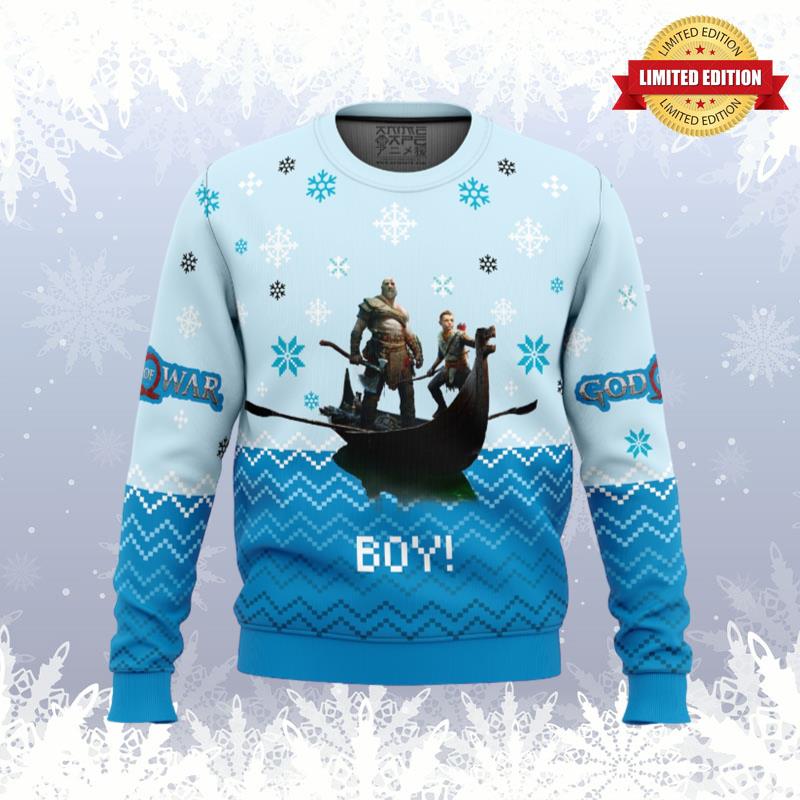 Boy God of War Ugly Sweaters For Men Women - RugControl