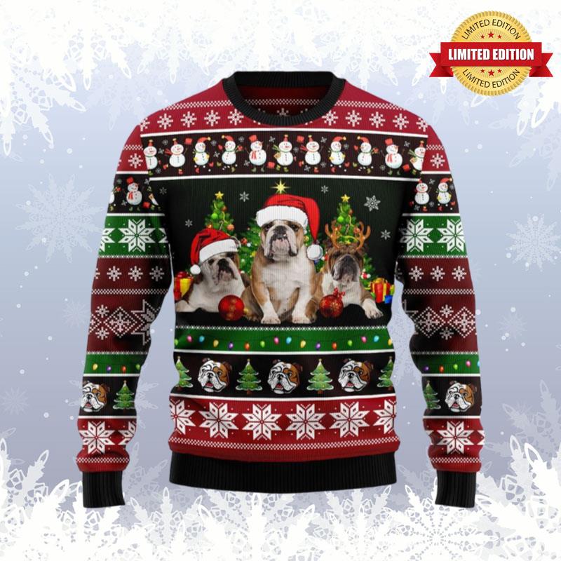 Bulldog Dog Dad Ugly Sweaters For Men Women