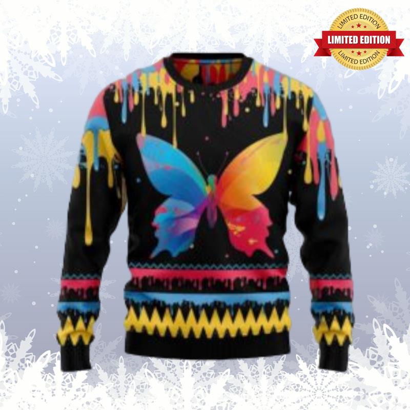 Butterfly Colorful Beauty Ugly Sweaters For Men Women