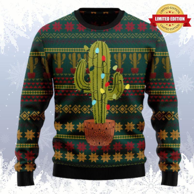 Cactus Christmas Ugly Sweaters For Men Women