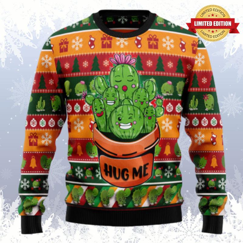 Cactus Hug Me Ugly Sweaters For Men Women