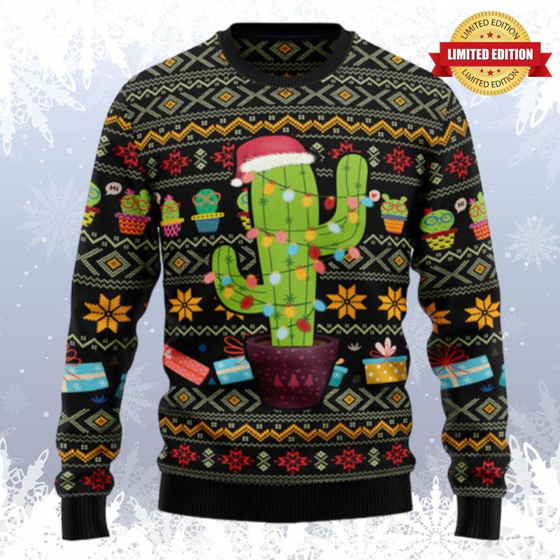 Cactus Xmas Ugly Sweaters For Men Women