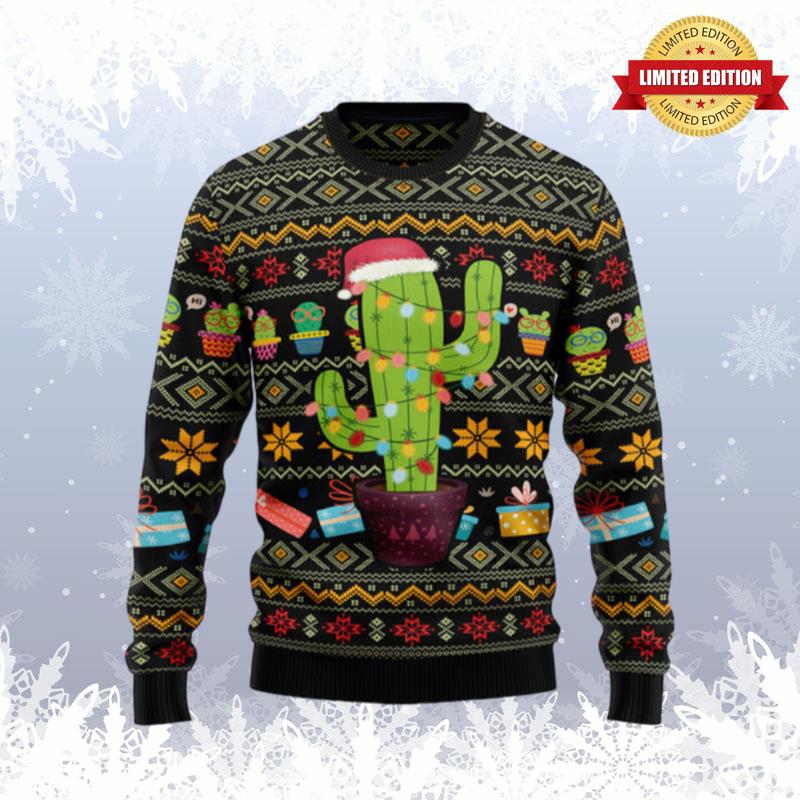 Cactus Xmas Ugly Sweaters For Men Women