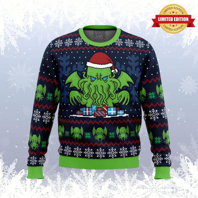 Call Of Christmas Cthulhu Ugly Sweaters For Men Women - RugControl