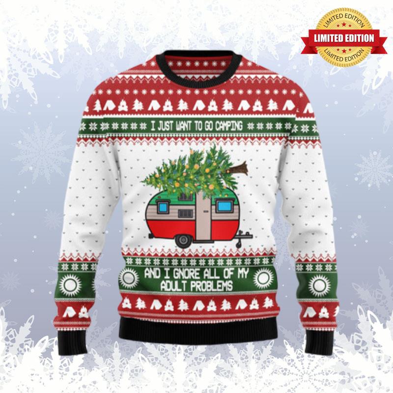 Camping Christmas Ugly Sweaters For Men Women