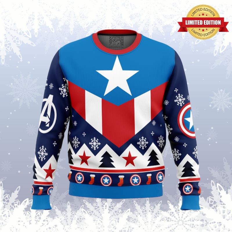 Captain America Ugly Sweaters For Men Women