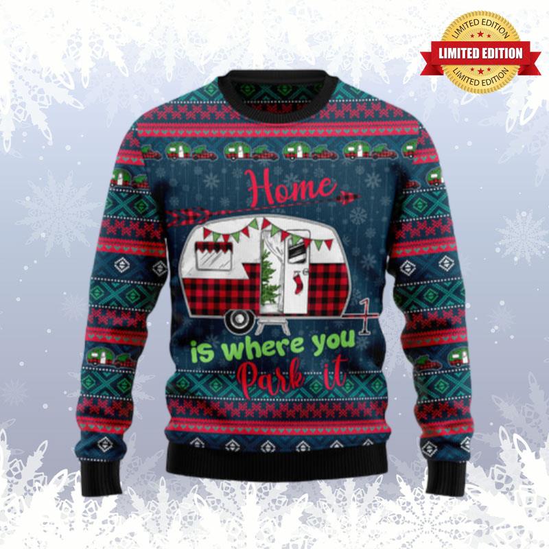 Caravan Home Is Where You Park It Ugly Sweaters For Men Women