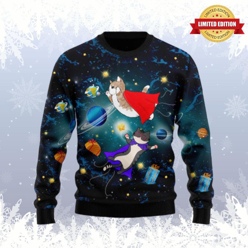 Cat Galaxy Ugly Sweaters For Men Women