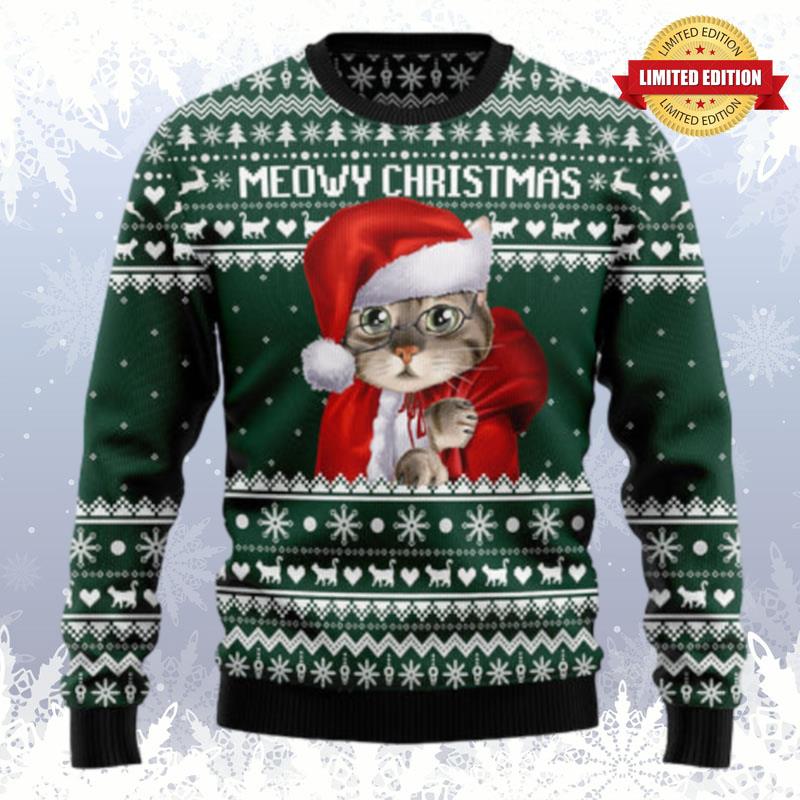 Cat Santa Ugly Sweaters For Men Women