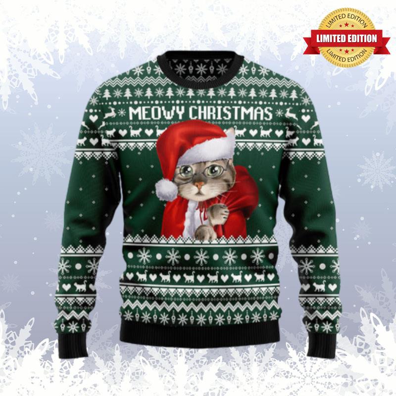 Cat Santa Ugly Sweaters For Men Women