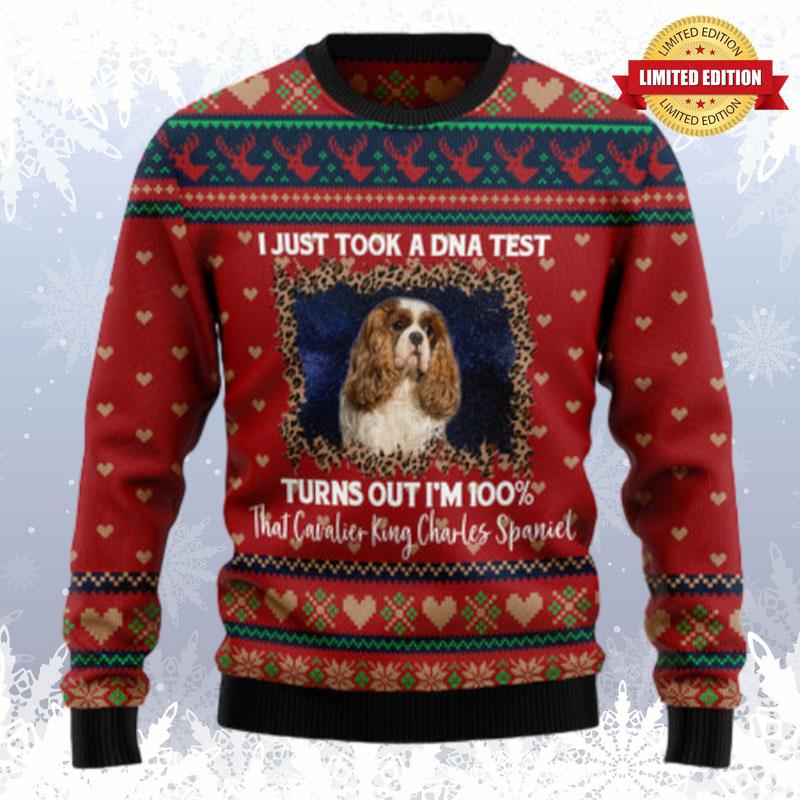 Cavalier King Charles Spaniel Dna Ugly Sweaters For Men Women