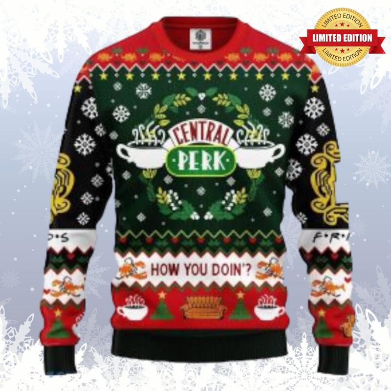 Central Perk Christmas How You Doin Ugly Sweaters For Men Women