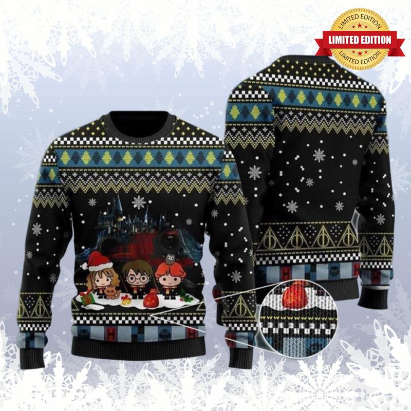 Chibi Harry Potter Characters Ugly Sweaters For Men Women - RugControl
