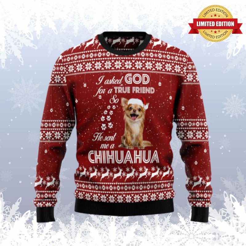 Chihuahua True Friend Ugly Sweaters For Men Women