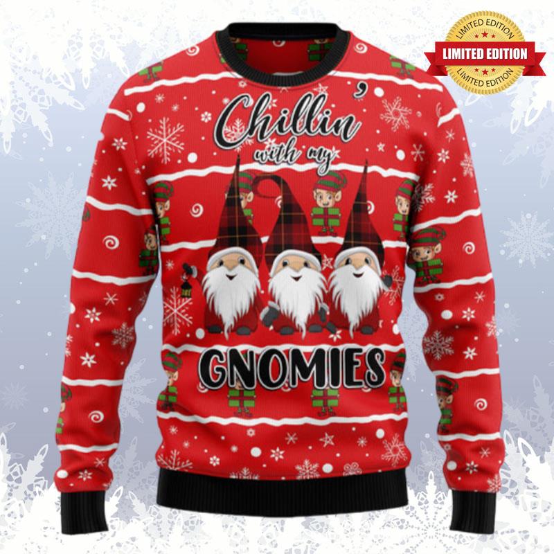 Chillin With My Gnomies Ugly Sweaters For Men Women