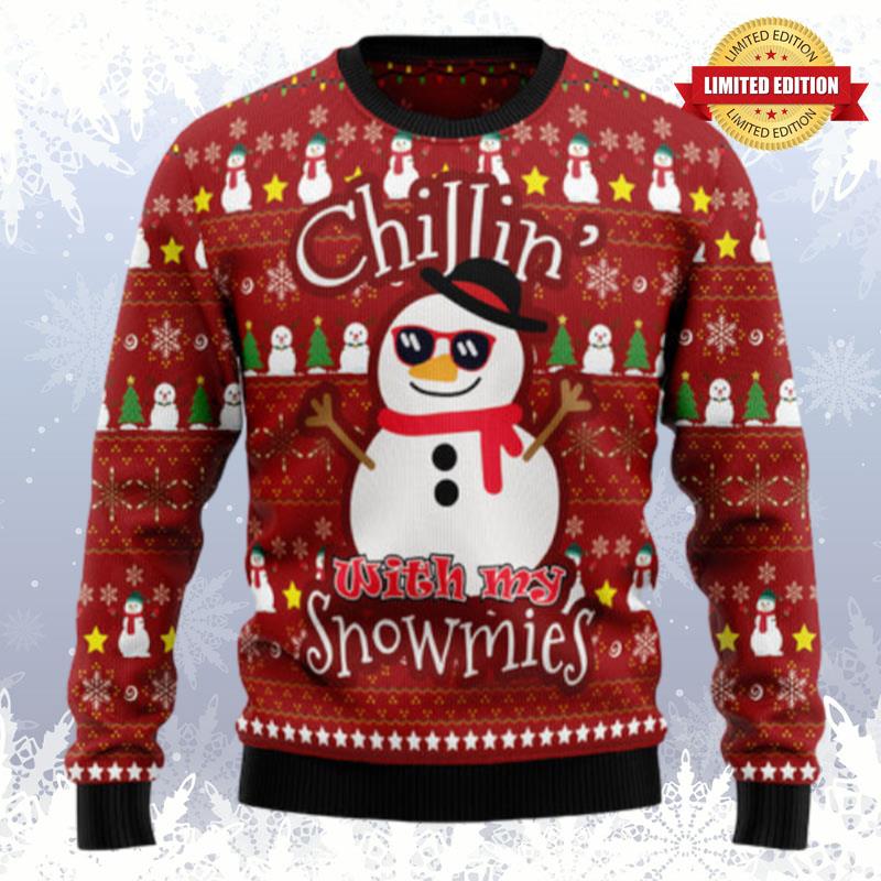 Chillin With My Snowmies HZ102314 Ugly Christmas Sweater unisex womens & mens