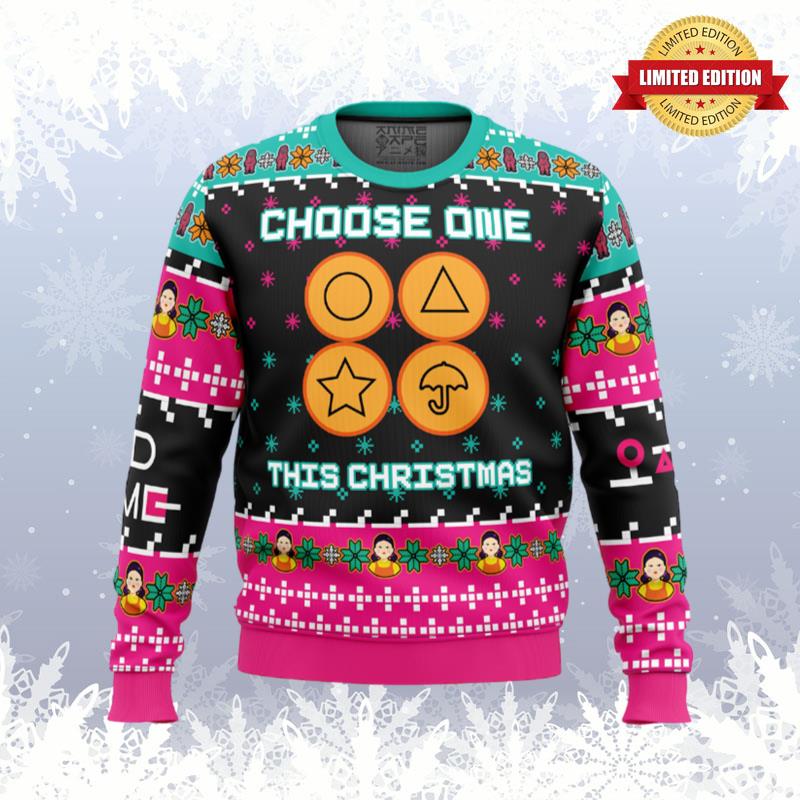 Choose One This Christmas Squid Game Ugly Sweaters For Men Women