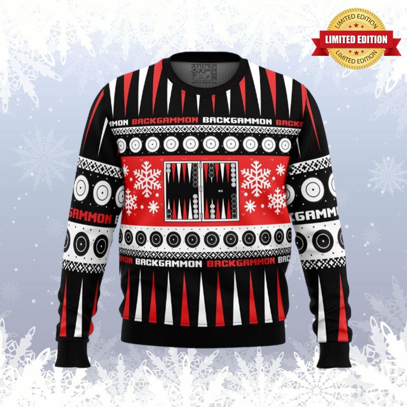 Christmas Backgammon Board Games Ugly Sweaters For Men Women