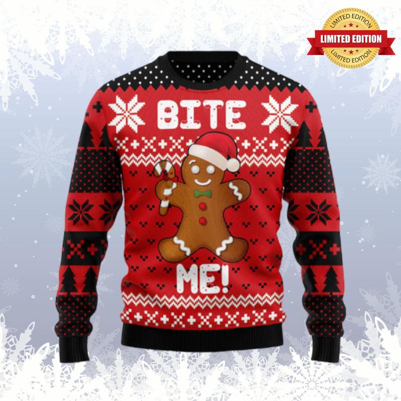 Christmas Bite Me Ugly Sweaters For Men Women